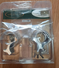 Weaver Scope Rings 1 High Det MNT Silver Finish