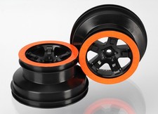 Traxxas 1/10 Slash 2WD VXL  SCT Beadlock Style Wheels, Black/Orange, 2WD/4WD 