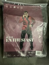 New Bunny Enthusiast Halloween Costume, Bachelor, W/Robe, Pants  Belt - Large