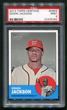 2012 Topps Heritage High Number #H654 Edwin Jackson PSA 9 Pop 1 Higher 1