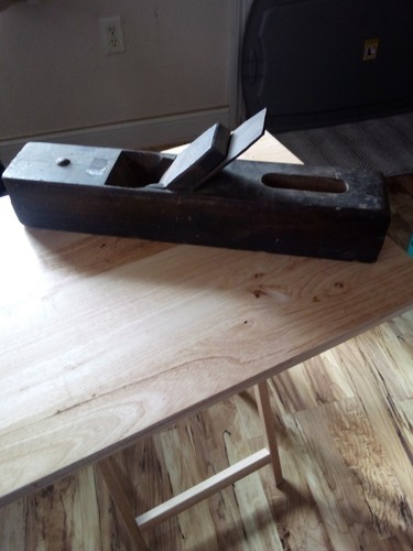 2 Antique Wooden & Steel Block Planer 22” & 16" Primitive - Picture 3 of 5