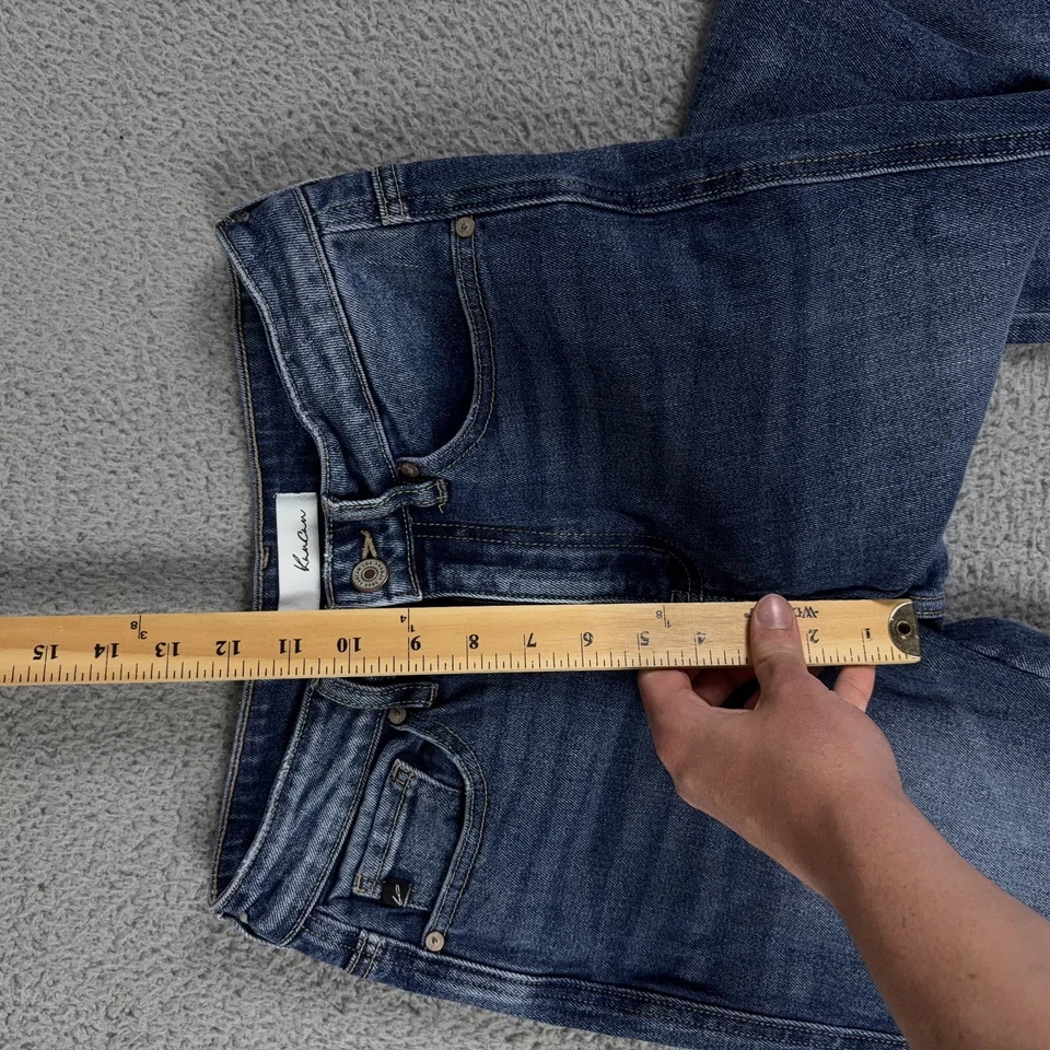 YMI Jeans Juniors 7/28 Blue Flare Medium Wash Mid Rise Denim Casual Stretch - Image 4 of 4