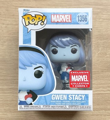 Funko Pop Marvel Spider-Man Gwen Stacy Blue MCC #1356 + Free Protector