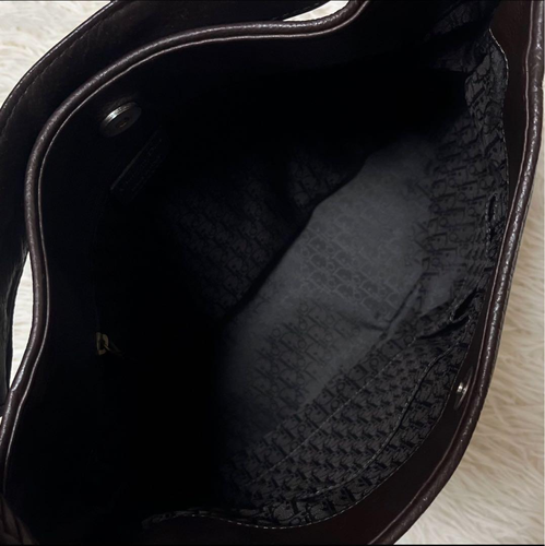 Dior Shoulder Bag Black Silver Leather Heart Vintage Authentic 93145 - Picture 10 of 16