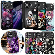 Spooky Skull Personalised Cover For iPhone Air 17 16 14 15 Pro Robust Glass Case