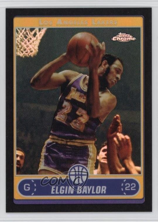 2006-07 Topps Chrome Black Refractor 40/99 Elgin Baylor #158 HOF 0j5i