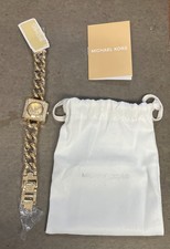 NWT Michael Kors MK4711 Pave Crystal, Curb Chain Band, Ladies Watch
