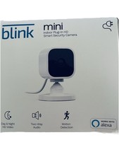 Blink Mini Indoor Plug-In Live HD Smart Security Camera New in open Box 