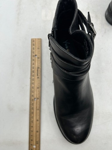 Yuu Calissa Boot Moto Women's Sz 8.5 Black Leather Buckels Straps Boot - Picture 10 of 10