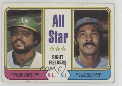 1974 Topps All Star Right Fielders Reggie Jackson Billy Williams #338 HOF 1i1