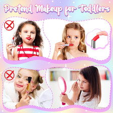 Pretend Makeup for Toddlers, Kids Pretend Makeup Kit for Girls Fake Makeup To...