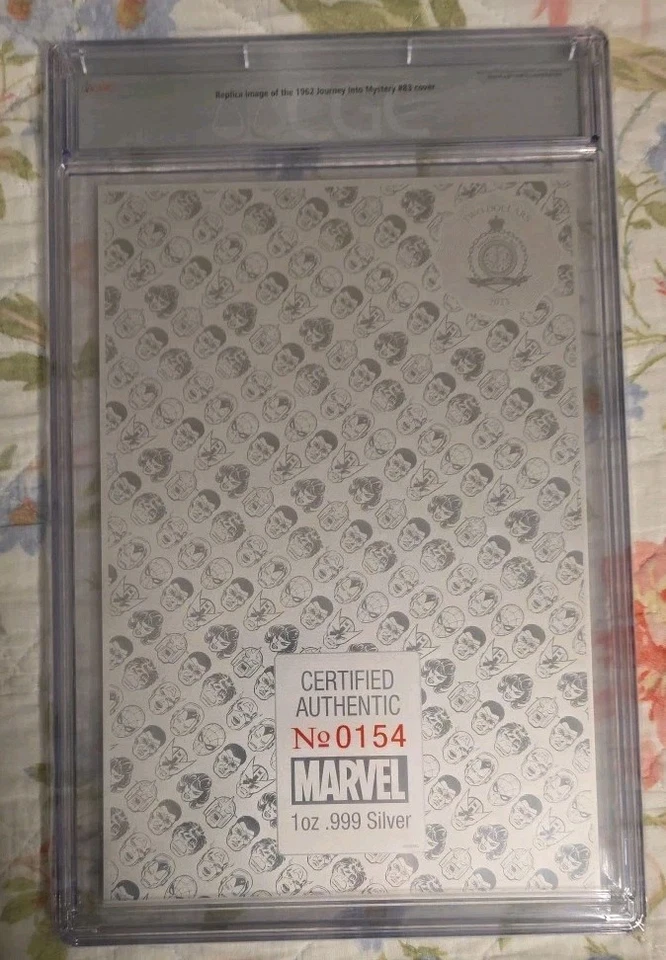Journey into Mystery 83 1 OZ. SILVER FOIL SHEET CGC 10 plus Original Packaging  - Image 4 of 4