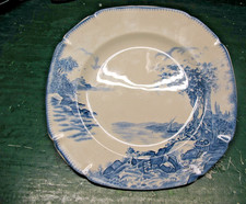 JOPHN MADDOCK & SONS ROYAL IVORY CARDA BLUE TRANSFER DINNER PLATE 10'' ENGLAND