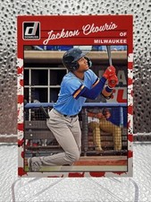 Jackson Chourio 2023 Panini Donruss Retro 1990 Variation America /50 #243 (RC)