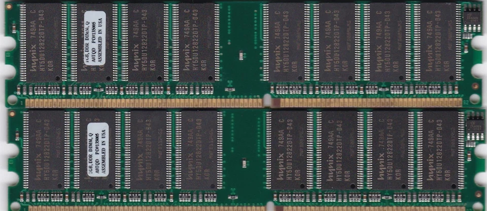 2GB 2x1GB PC-3200 PNY BRAND DDR-400 RAM MEMORY KIT A0TQD HYNIX CHIPS DDR1 PC3200 - Image 4 of 4