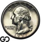 1951-S Washington Quarter, Near Gem BU++