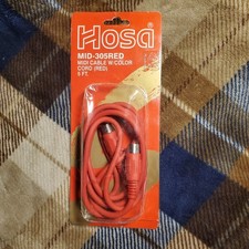 Hosa MIDI Cable; Red 5 Ft.