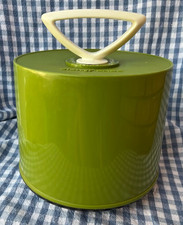 VINTAGE  "DISK-GO-CASE" 45 RPM VINYL AVOCADO GREEN RECORD CARRY TOTE  USA