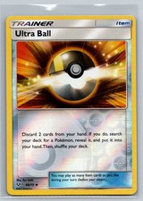 Ultra Ball 68/73 NM Shining Legends Pokemon Reverse Holo