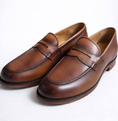 $900 ALLEN EDMONDS ''Miller'' Reserve leather penny loafers - Walnut - 11.5 D