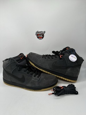 Nike SB Dunk High Pro ISO Orange Label Smoke Grey Black CV1727-001 Men s Size 14