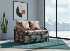 King's Rattan Sunrise Made in USA Indoor Furniture Rattan Loveseat (#9023AW-MS)