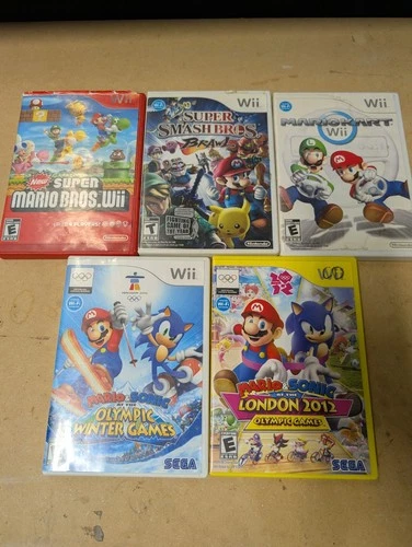 New ListingWii Games Mario Bros Mario Kart Sonic The Hedgehog Lot