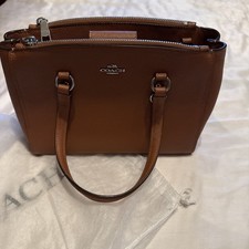 Auth Coach 36881 Stanton 26 Carryall Crossgrain Leather Satchel/Crossbody