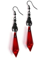 Gothic Vampire Earrings, Dark Bat Dangle Earrings Vampire Jewelry, Black and ...