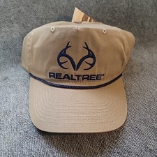 Mens RealTree Classic Logo Cap Khaki/Navy Trim
