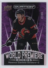 2023 Upper Deck Ovation World Premiere Purple 37/65 Maxence Guenette #WP-3 2v8
