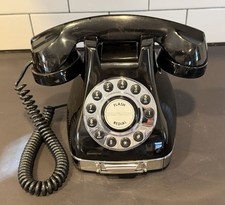 Vintage Black Shiny Metro Phone Rotary Push Button Pull Out Drawer