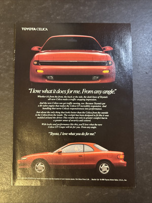 1990   TOYOTA CELICA  Original Magazine Print AD   8 x 11   ADV23
