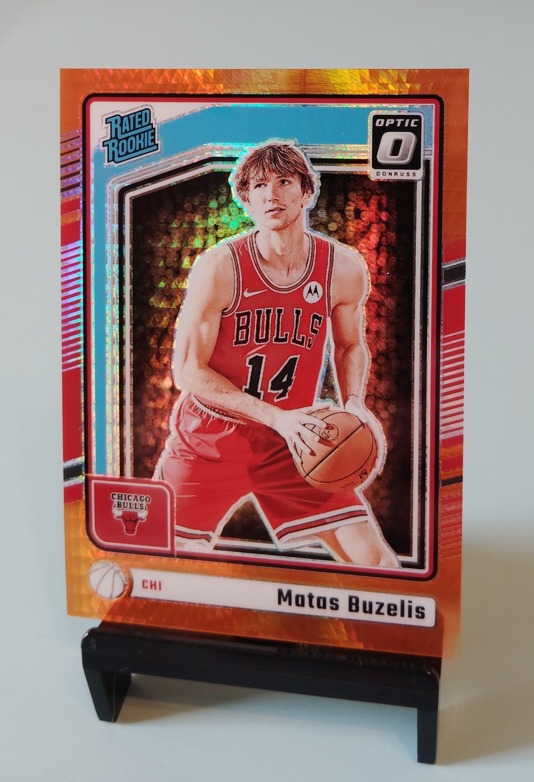 2024-25 Panini Donruss Optic Matas Buzelis Hyper Orange Prizm /299 RC #271