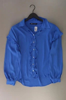 ⭐ Chemisier femme Zara taille 42, L bleu polyester ⭐ - Photo 1/4