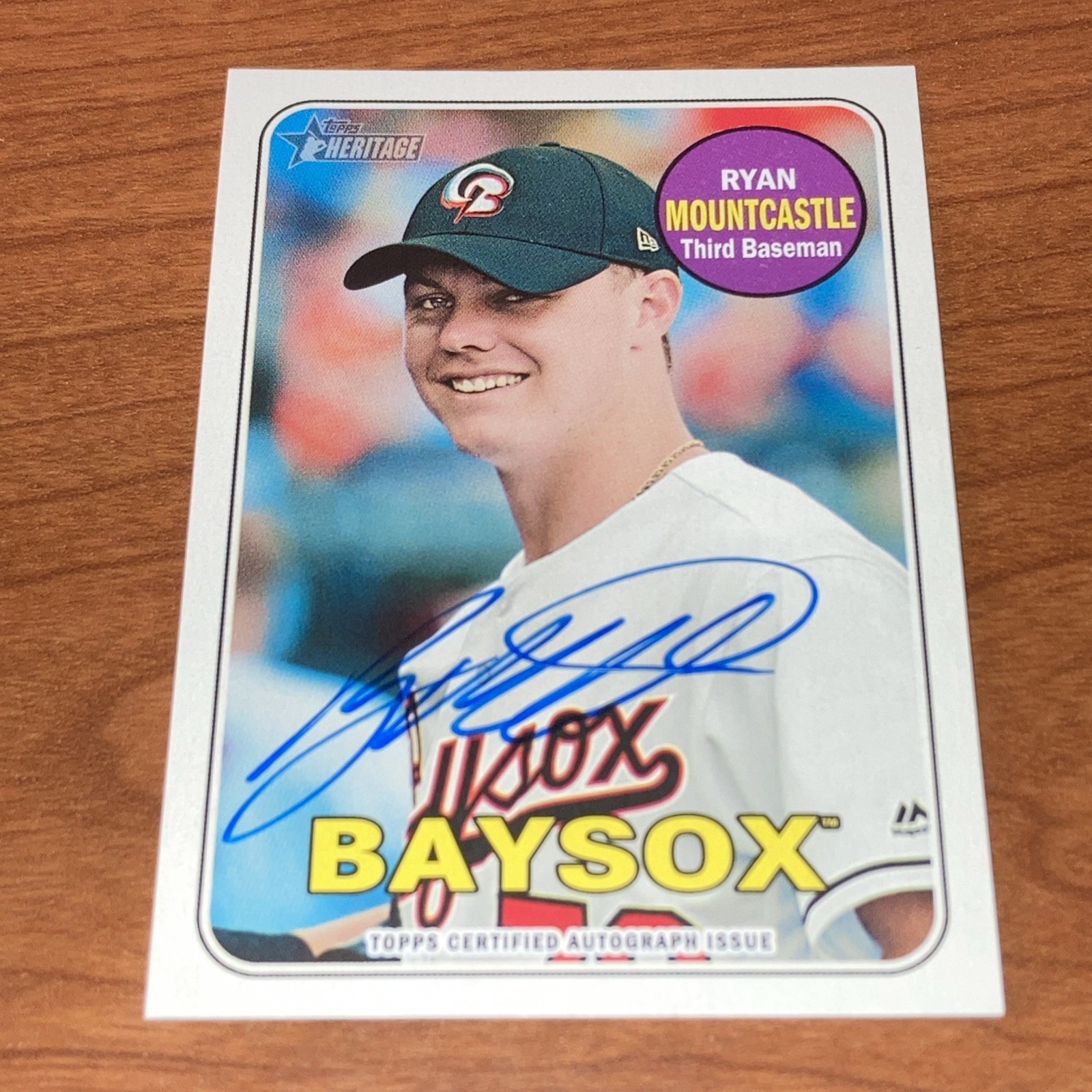 2018 Topps Heritage Minor League Real One Ryan Mountcastle Auto On Card! Rookie