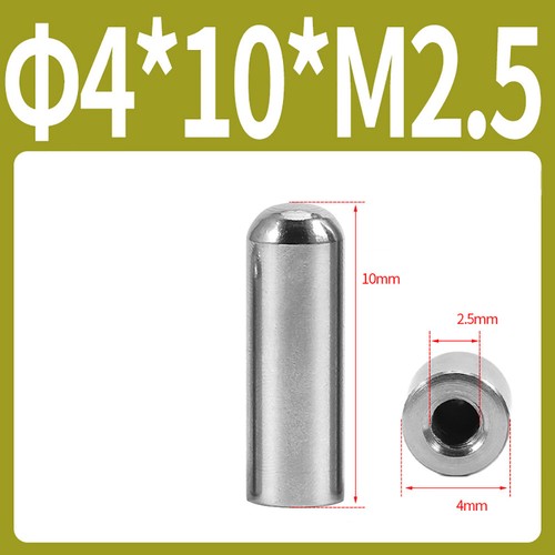 3-16mm Female Thread Round Head Cylindrical Pins Locating Pin A2 Stainless Steel - Picture 30 of 170