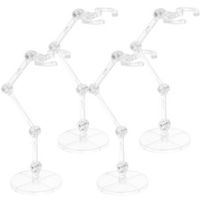 4Pcs Easy Assemble Transparent Plastic Figure Display Stand for Home