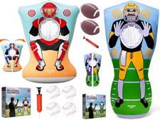 Inflatable Football  Baseball Target Game Set with 6 Balls  Pump