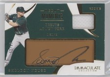 2020 Immaculate Debut Moments Relics Tan Leather 52/99 Sheldon Neuse Auto ex0