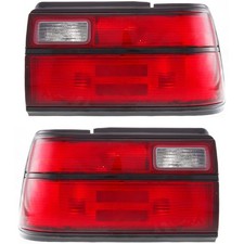 Halogen Tail Light Set For 1991-1992 Toyota Corolla Clearred Lens W Bulbs 2pcs