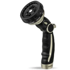 Restmo Heavy Duty Hose Nozzle Metal Sprayer with 9 Spray Patterns and Control