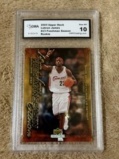 2003 LeBron James Upper Deck Freshman Season #23 RC GMA GEM MT 10