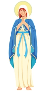 Praying Mary Christian Lord Christ Church Religion Self Adhesive Vinyl Sticker