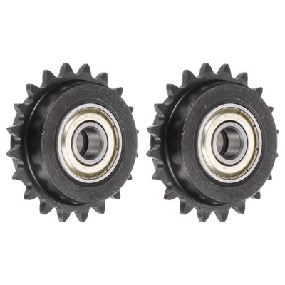 2Stk ANSI #25 Roller Chain Leerlaufkettenrad mit 8mm Bohrung 1/4'' Teilung20Zähne