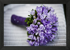 Purple Freesia Wedding Bouquet Framed Wall Art Poster Canvas Print Picture