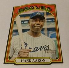 2021 Topps Heritage Hank Aaron Die-Cut SP Mini 1972 #72DC-20 - MINT BRAVES HOF