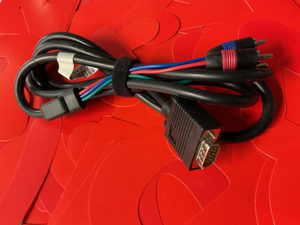 VGA TO 3 RCA Cable Component AV TV Out Adapter Converter PC Video SVGA Cord 6FT - Image 4 of 4