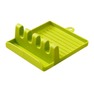 GRÜN Küche Löffel Halter Gabel Spatel Regal Organizer Rutschfeste Utensilien 