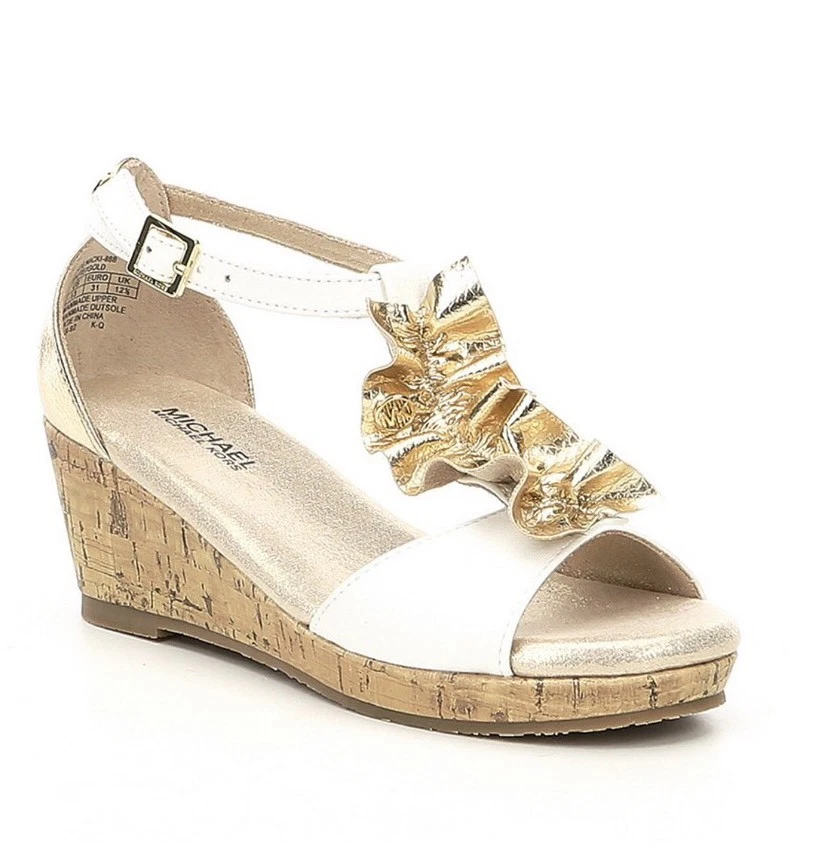 Michael kors 2024 gold wedge shoes